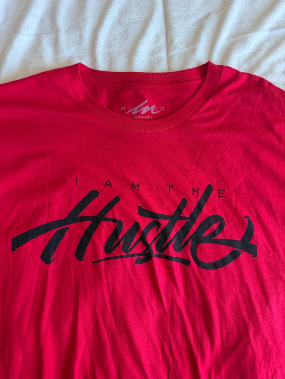 "I Am The Hustle" Red Graphic Tee - Men's